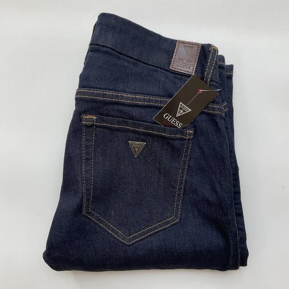 Guess Women’s Power Curvy Mid Rise Skinny Jeans Dark Indigo Size 27 - Picture 1 of 12